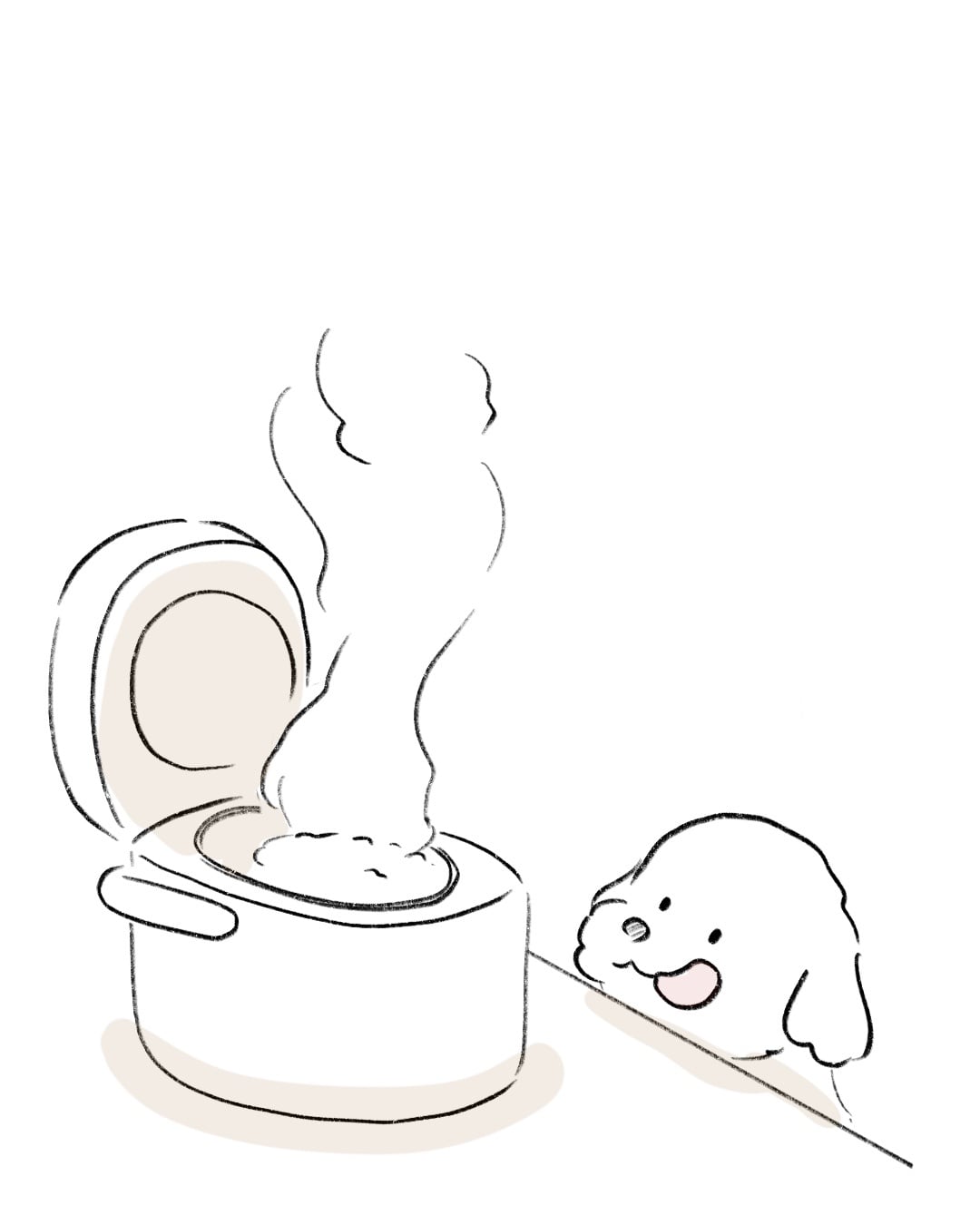 お米が炊けると… 3