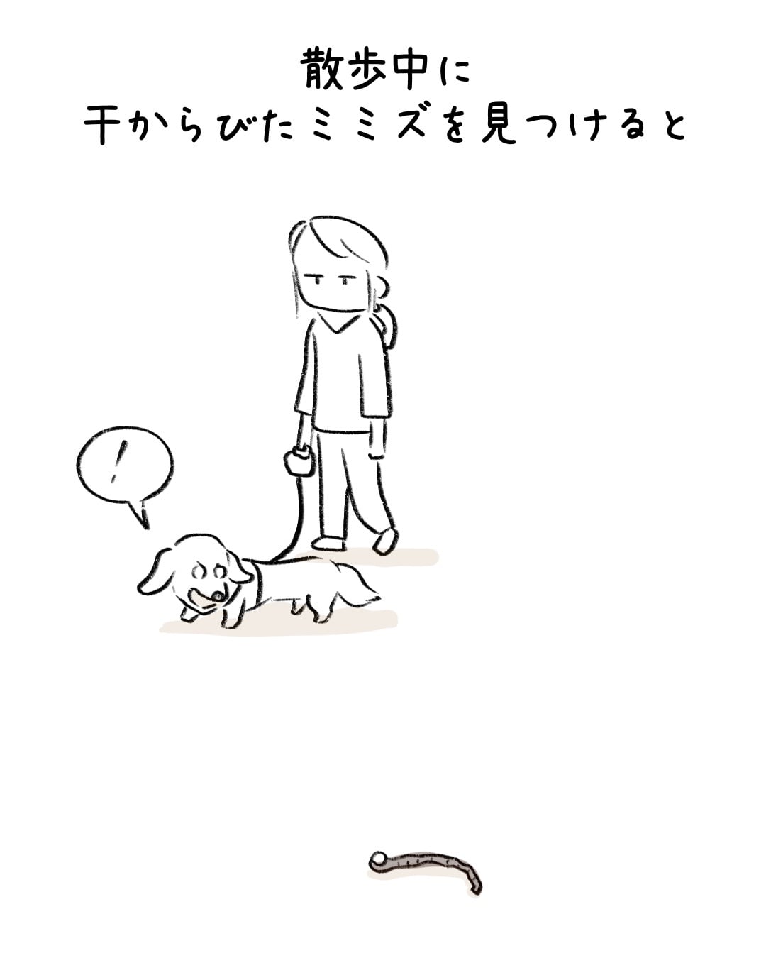 ミミズを見つけたその瞬間 1
