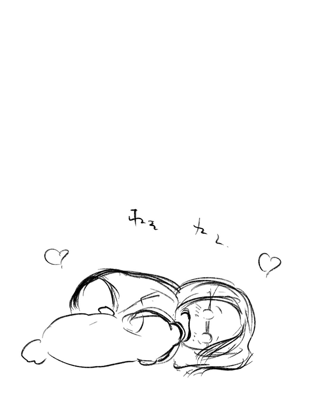 愛犬への好きがあふれすぎて… 制作ラフ 2/3